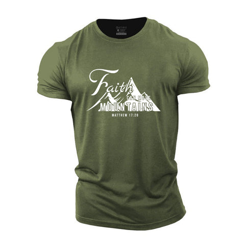 Men's Faith Can Move Mountains Cotton T-Shirt